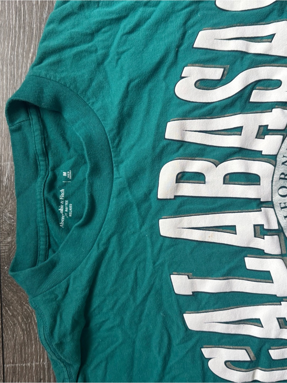 Abercrombie & Fitch Teal California Tennis Short Sleeve Tee - Picture 3 of 3